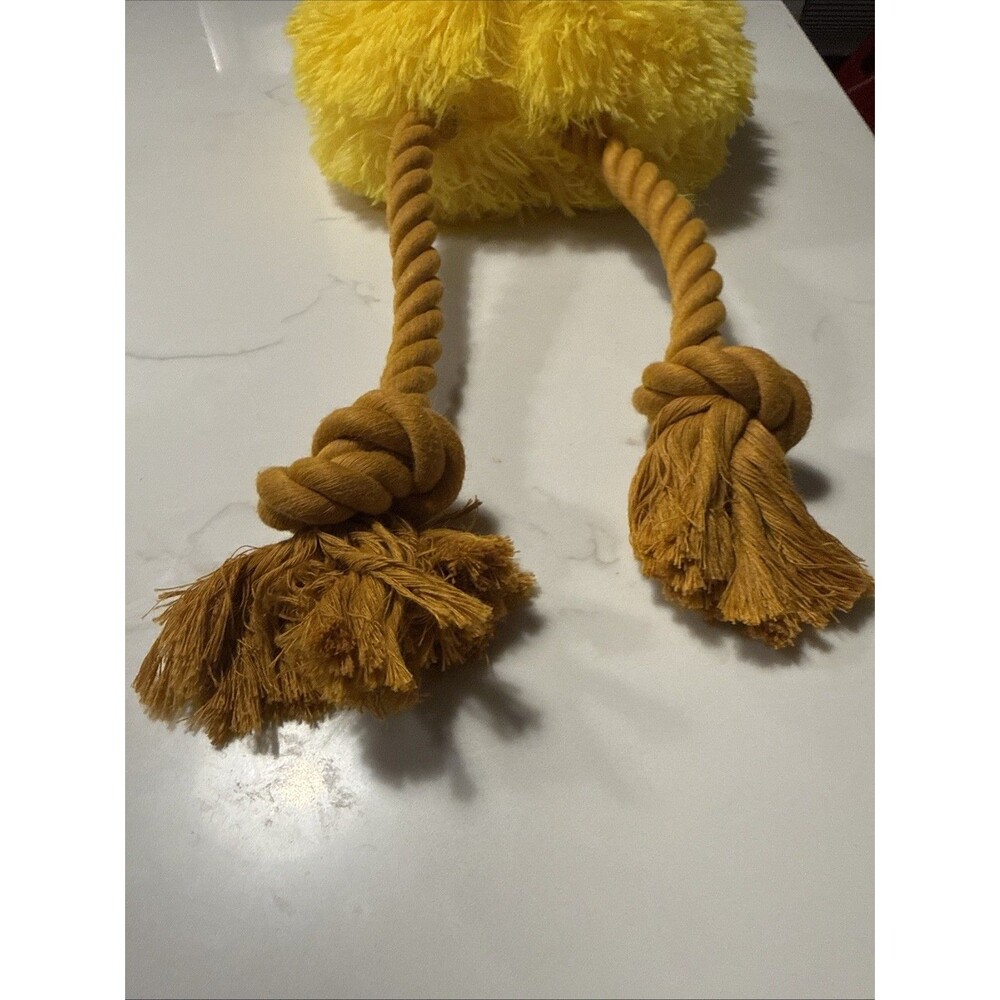 Boots And Barkley Dog Rope Plush Toy Yellow - Picture 3 of 6